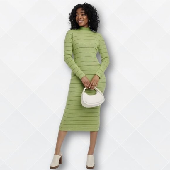 💚 House of Aama x Target Mock-Neck Midi Dress – Size XS – WDS-100055 - Picture 4 of 5
